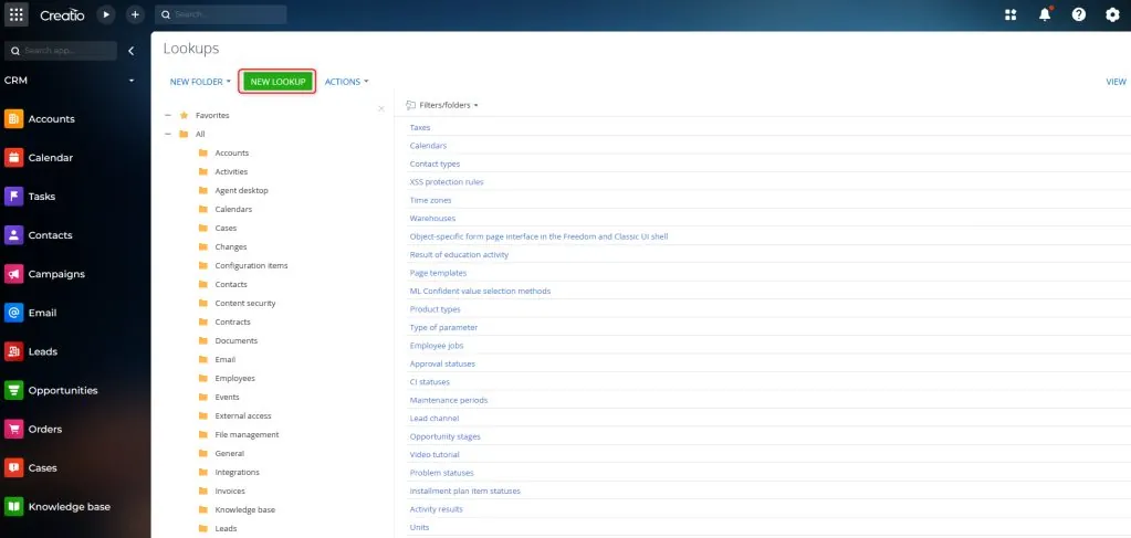 New Lookup form with Name and Object set to Package in installed application