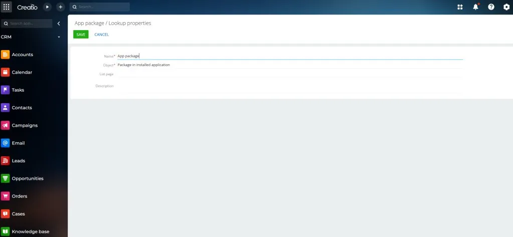 App Package lookup with Installed application filter applied