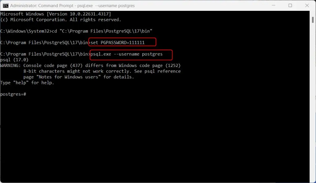 psql shell login as postgres user from command line