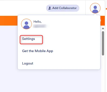 Jotform Account Settings API page for creating a new key